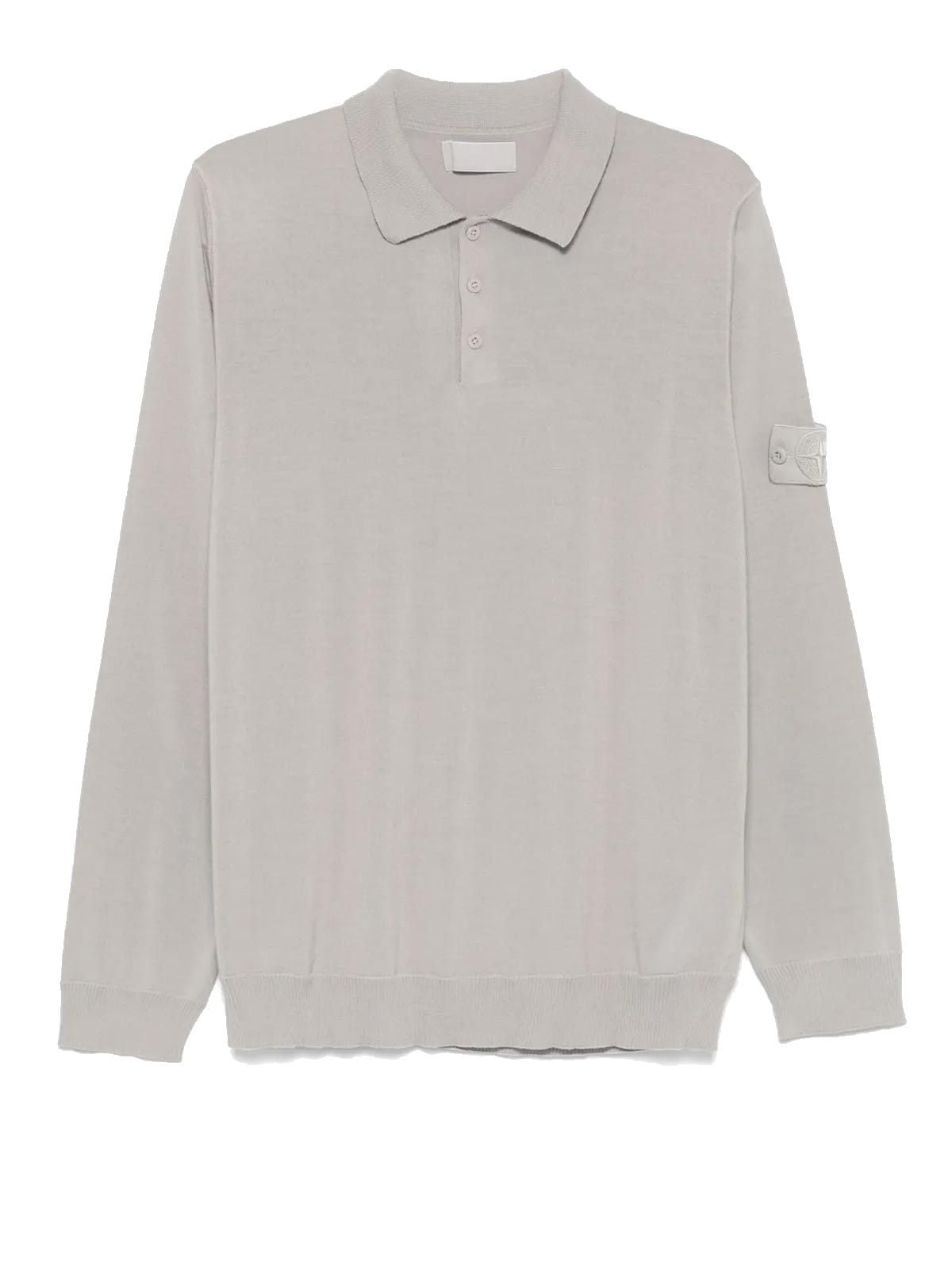 Stone Island long-sleeve polo in Dust | Quaranta Boutique Stone island